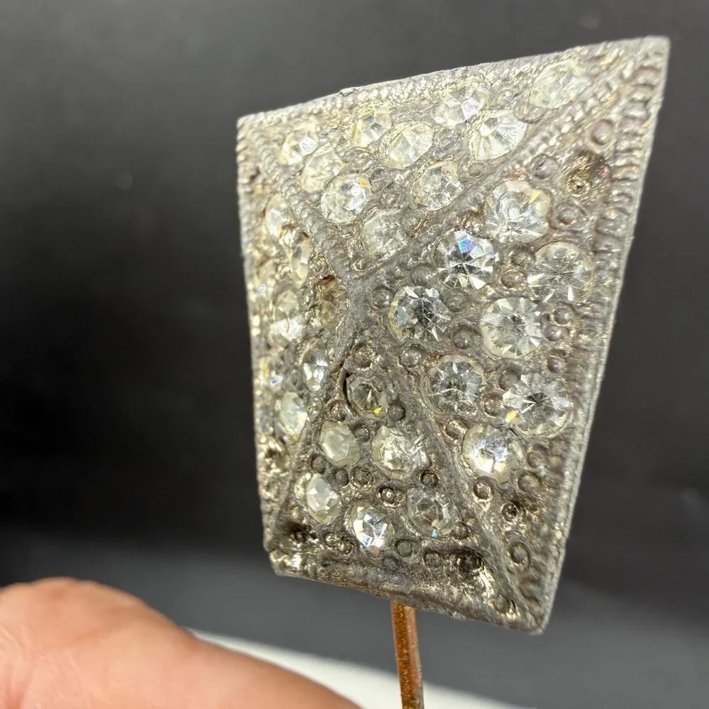 Vintage Rhinestone Stick Pin Brooch READ
